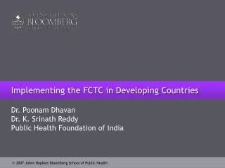 Implementing the FCTC in Developing Countries