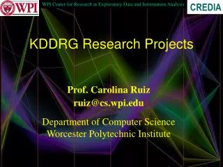 KDDRG Research Projects