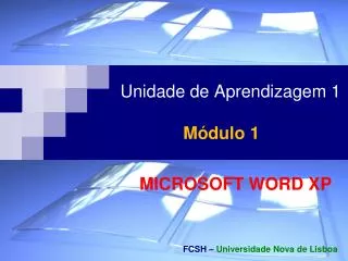 unidade de aprendizagem 1 m dulo 1