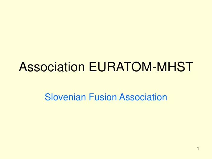 association euratom mhst