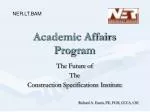 Academic Affairs Program - slide 1
