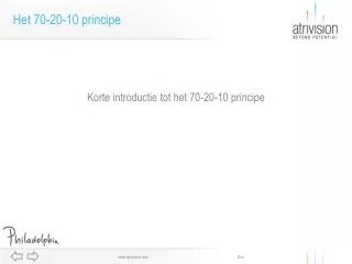 het 70 20 10 principe