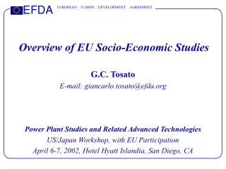 Overview of EU Socio-Economic Studies