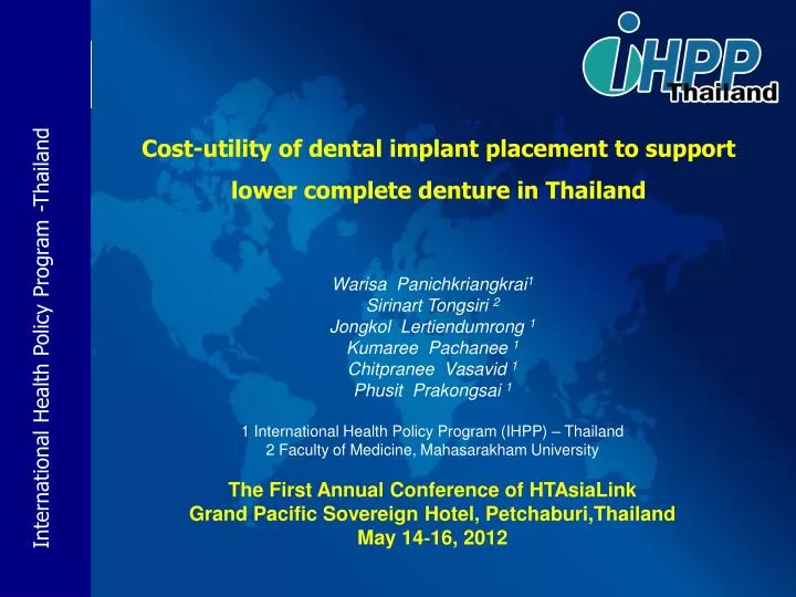 cost utility of dental implant placement to support lower complete denture in thailand