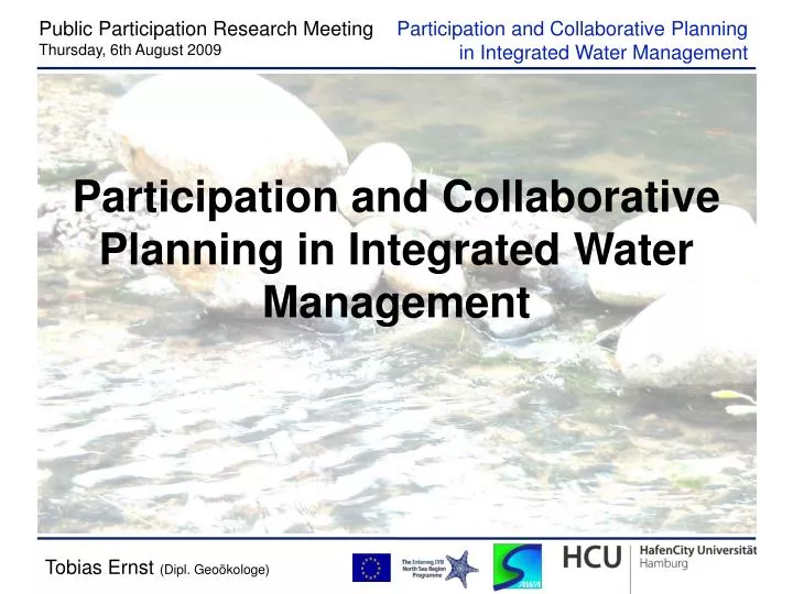 participation and collaborative planning in integrated water management