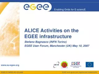 ALICE Activities on the EGEE infrastructure