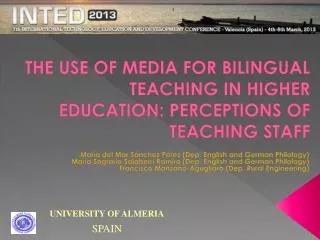 THE USE OF MEDIA FOR BILINGUAL TEACHING IN HIGHER EDUCATION: PERCEPTIONS OF TEACHING STAFF