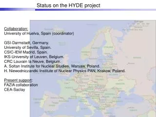 Status on the HYDE project