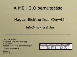 a mek 2 0 bemutat sa