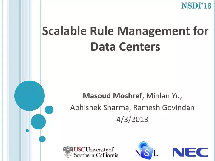 scalable rule management for data centers