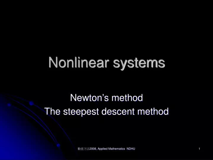 nonlinear systems
