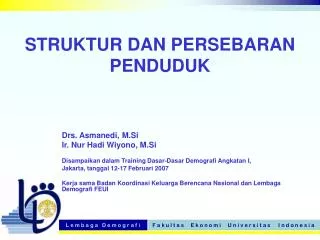 struktur dan persebaran penduduk