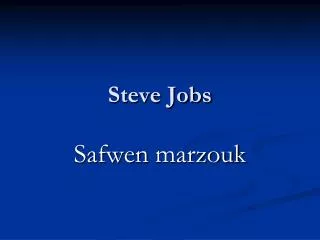 steve jobs