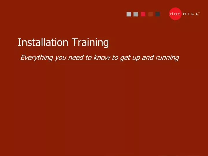 installation training
