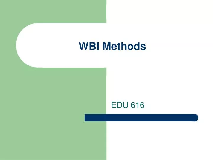 wbi methods