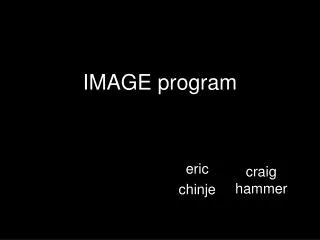 IMAGE program