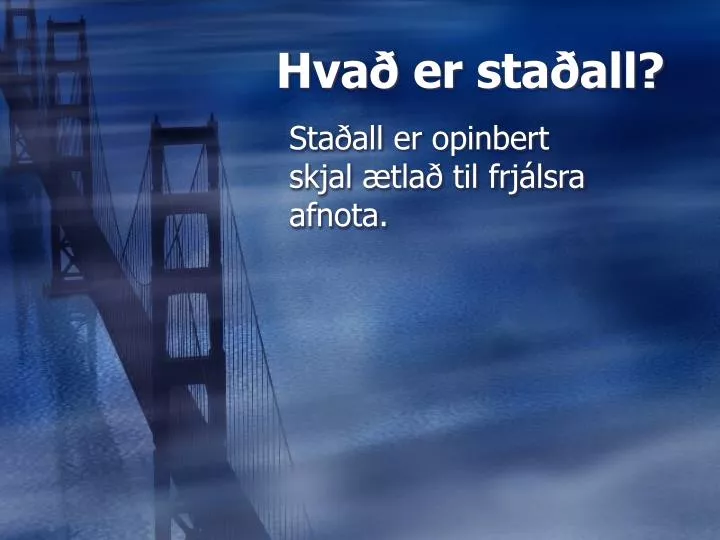 hva er sta all