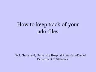 How to keep track of your ado-files