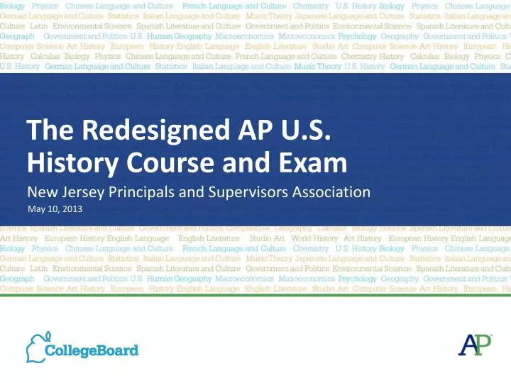the redesigned ap u s history course and exam
