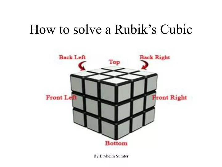 how to solve a rubik s cubic