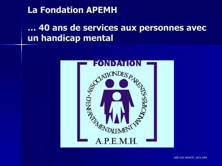l a fondation apemh 40 ans de services aux personnes avec un handicap mental