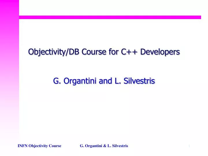 objectivity db course for c developers