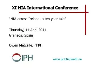 XI HIA International Conference
