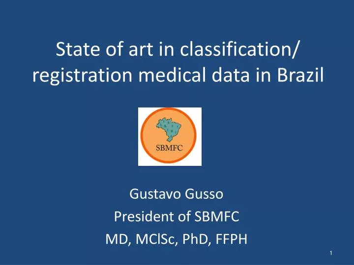 state of art in classification registration medical data in brazil