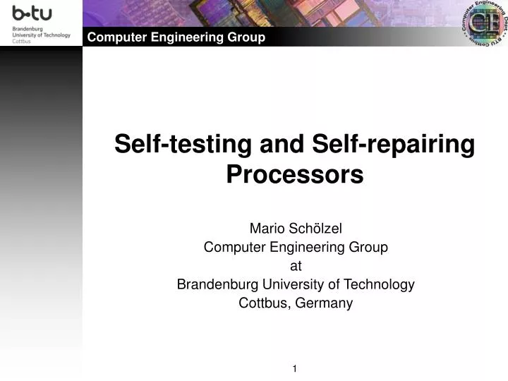 self testing and self repairing processors
