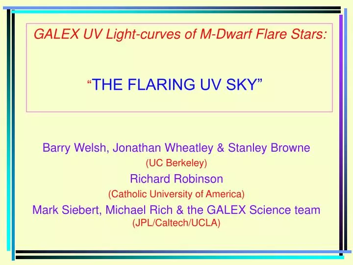 galex uv light curves of m dwarf flare stars the flaring uv sky