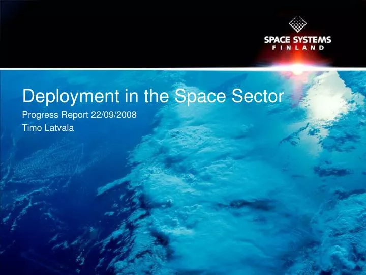 deployment in the space sector