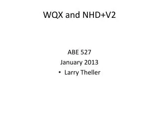 WQX and NHD+V2