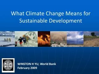 What Climate Change Means for Sustainable Development