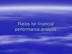 Ratios for financial performance analysis - slide 1