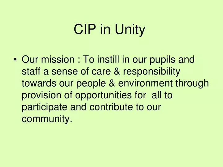 cip in unity