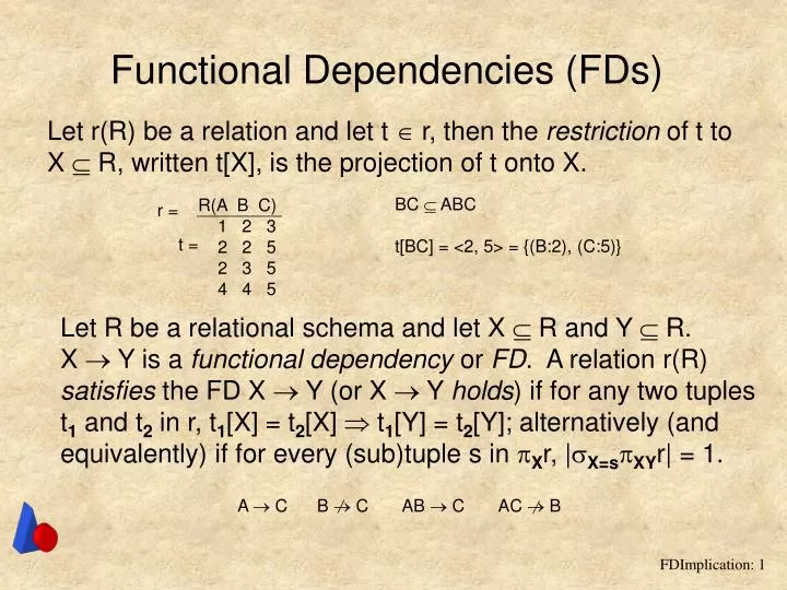 functional dependencies fds