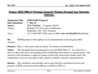 Project: IEEE P802.15 Working Group for Wireless Personal Area Networks (WPANs)