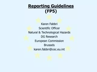 Reporting Guidelines (FP5)