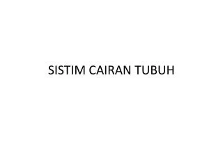 sistim cairan tubuh