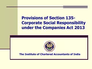 Provisions of Section 135- Corporate Social Responsibility under the Companies Act 2013