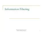 Information Filtering - slide 1