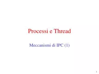 processi e thread