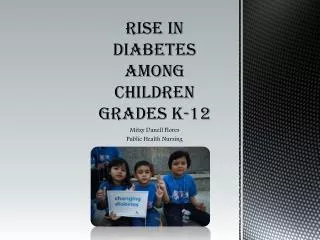 Rise in diabetes among children grades K-12