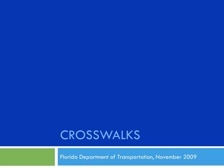 crosswalks