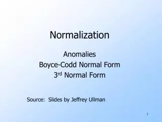 Normalization