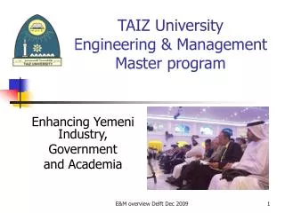 TAIZ University Engineering &amp; Management Master program