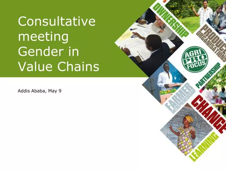consultative meeting gender in value chains