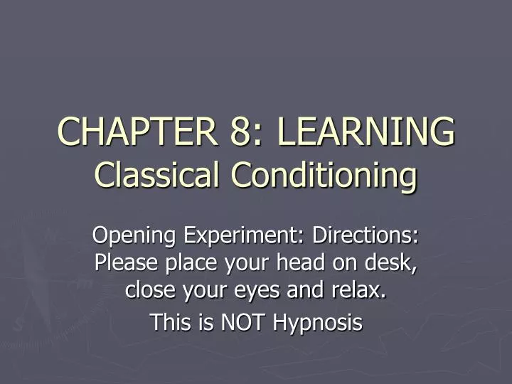 chapter 8 learning classical conditioning