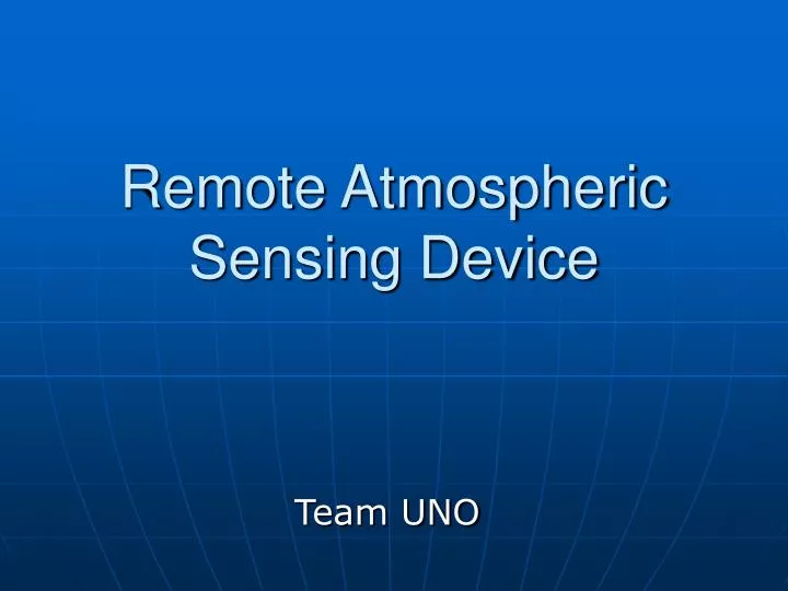 remote atmospheric sensing device