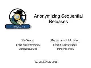 Anonymizing Sequential Releases